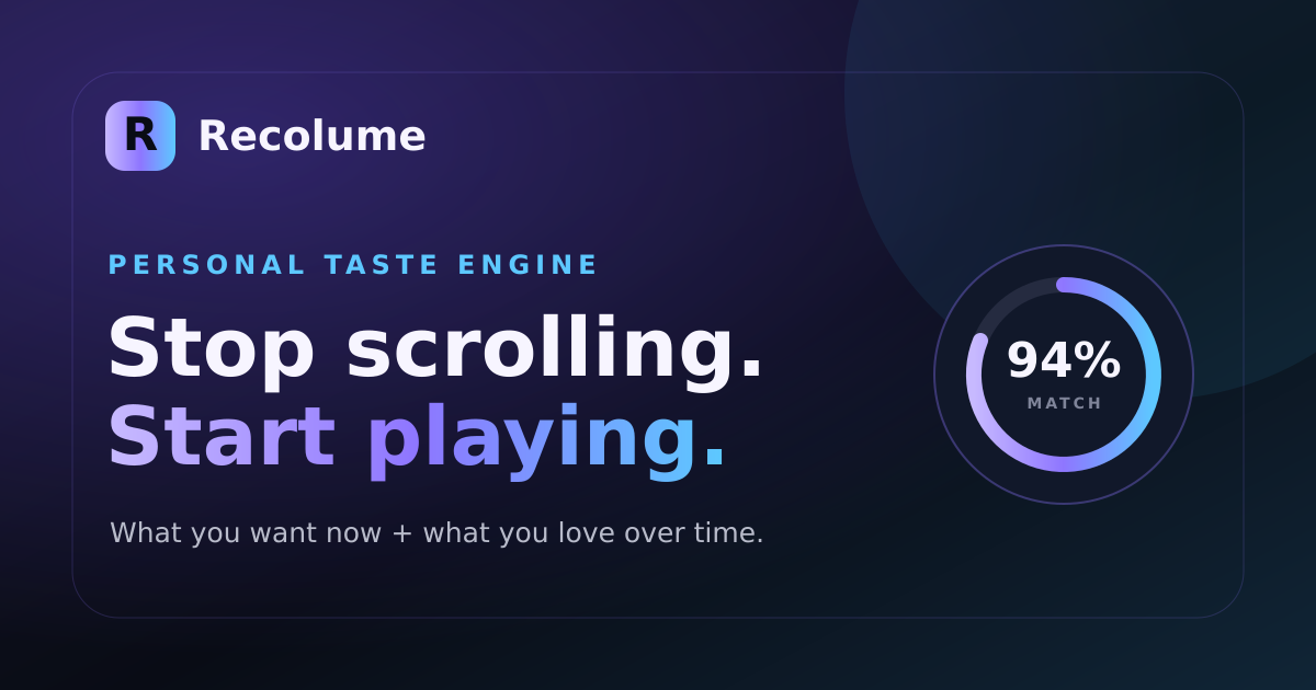 I built a site that recommends games and movies based on what you want right now and learns what you
